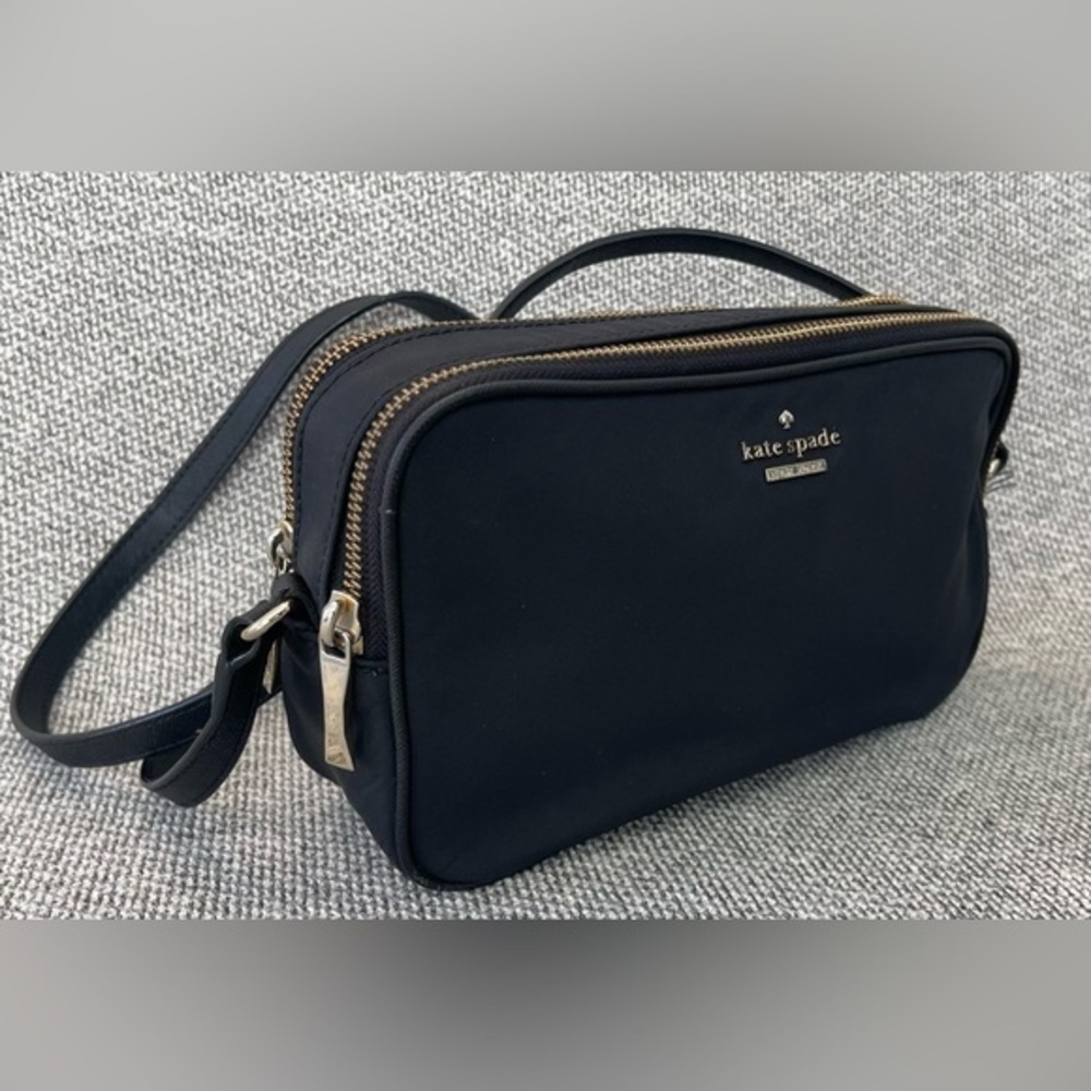 Stylish Black Bag with Gold Zipper